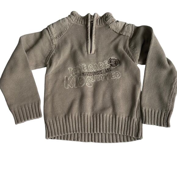 Tout Simplement Tan 1/4 Zip Pullover - Size 4 - Picture 1 of 4